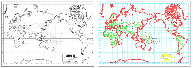 無料グラフィック素材 無料で商用利用可能な線画の地図データを